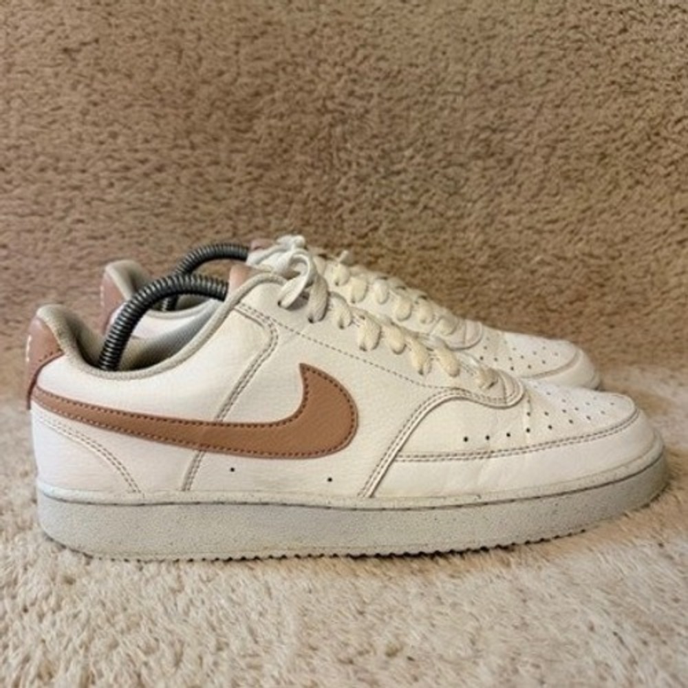 Nike Court Vision Low Womens White Rose Gold Sneakers DH3158-102 Size 9.5